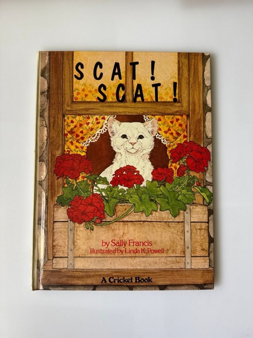 Scat! Scat! oversized hardcover illustrated children's book vintage 1977 rare